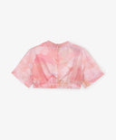 Bluză scurtă pentru copii cu decor tipografic, roz, Gulliver