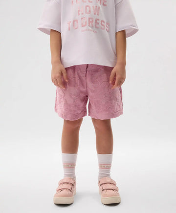 Pantaloni scurți pentru fată, din tricot frotir, roz, Gulliver