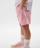 Pantaloni scurți pentru fată, din tricot frotir, roz, Gulliver