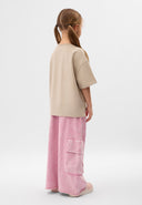 Розов панталон палацо с колан на ластик от Gulliver