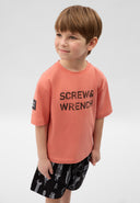 Теракотена тениска с права свободна форма от Gulliver