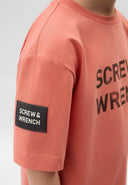 Теракотена тениска с права свободна форма от Gulliver