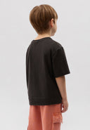 Тъмно сива тениска с права свободна кройка от Gulliver