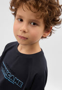 Синя тениска с 3D бродерия от Gulliver