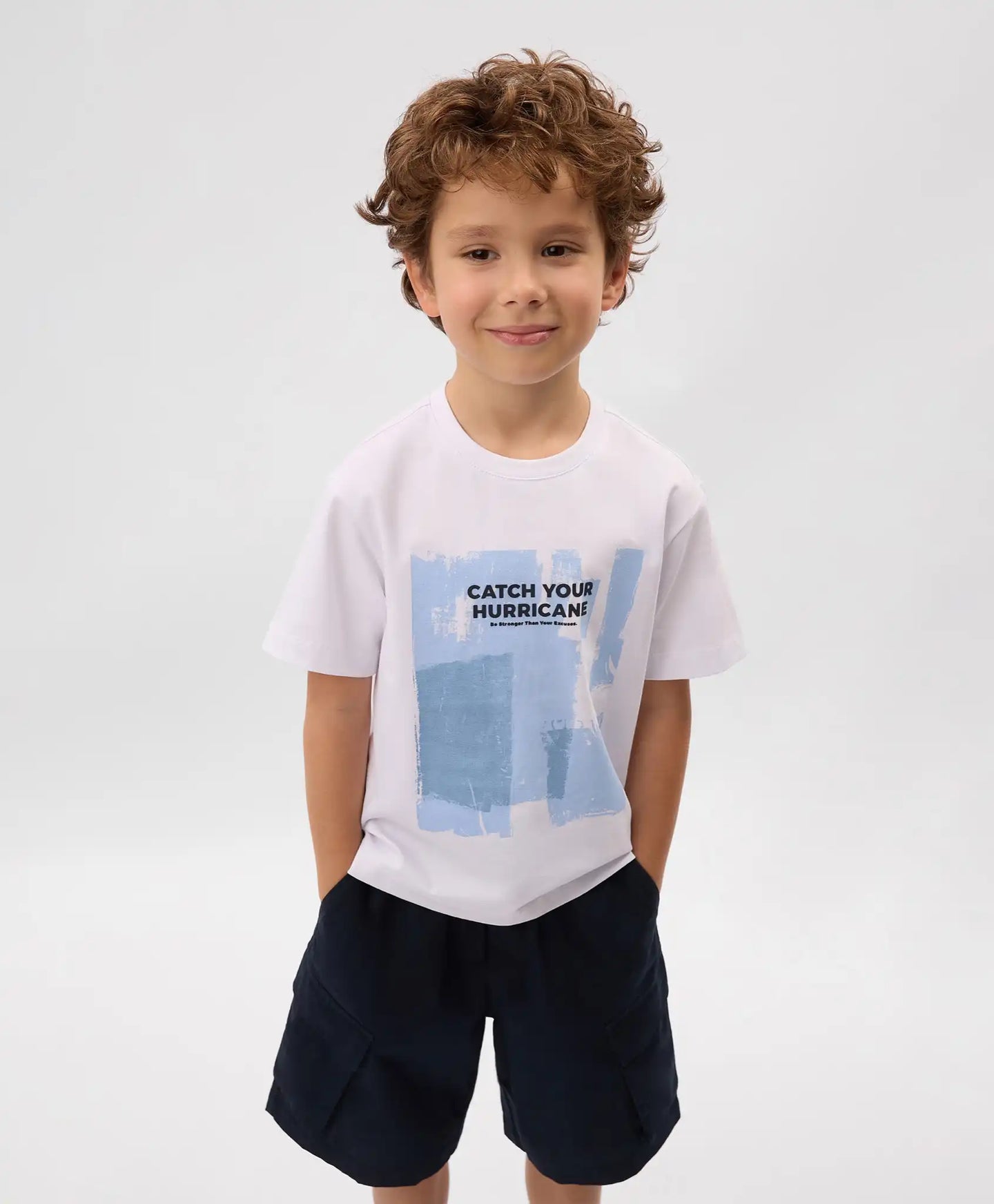 Tricou cu mânecă scurtă pentru băiat, alb, cu imprimeu, Gulliver