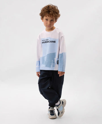 Longsleeve pentru băieți cu imprimeu alb Gulliver