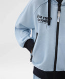 Hanorac deschis cu fermoar pentru băieți cu imprimeu albastru Gulliver