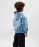 Jachetă cu glugă pentru băiat, cu imprimeu albastru, Gulliver