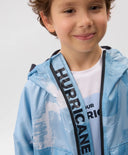 Jachetă cu glugă pentru băiat, cu imprimeu albastru, Gulliver