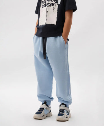 Pantaloni jogger pentru băiat, din footer, albaștri, Gulliver