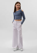 Скъсена синя блуза с дълъг ръкав от Gulliver