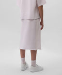 Fustă tricotată albă, cu talie medie și inserții reiate, Gulliver