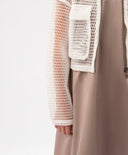 Jachetă pentru fete din plasă cremă Gulliver