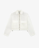 Jachetă pentru fete din plasă cremă Gulliver