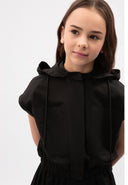 Скъсен черен елек с предно закопчаване от Gulliver