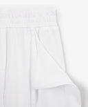 Pantaloni tip „tub” pentru fată, din tricot, cu detalii detașabile, albi, Gulliver