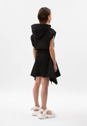 Черни свободни шорти с колан на ластик от Gulliver