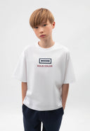 Бяла тениска със стилен концептуален дизайн от Gulliver