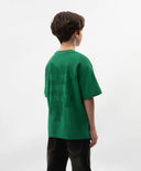 Tricou oversize pentru băiat, verde, cu imprimeu pe spate, Gulliver