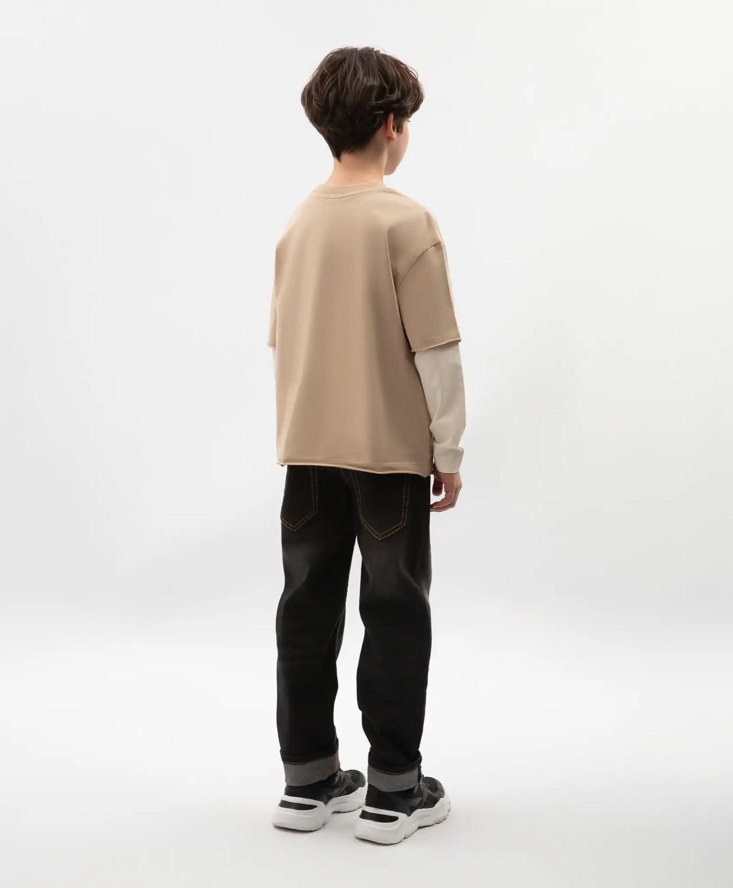 Longsleeve pentru băieți cu imitație de straturi bej Gulliver