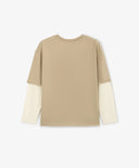 Longsleeve pentru băieți cu imitație de straturi bej Gulliver