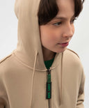 Hanorac deschis cu glugă pentru băieți din material de bumbac bej Gulliver