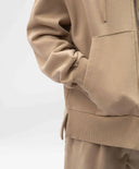 Hanorac deschis cu glugă pentru băieți din material de bumbac bej Gulliver