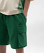 Pantaloni scurți pentru băiat, din tricot, cu buzunare cargo, verzi, Gulliver