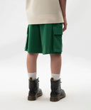 Pantaloni scurți pentru băiat, din tricot, cu buzunare cargo, verzi, Gulliver