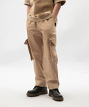 Pantaloni textili pentru băiat, cu buzunare cargo, bej, Gulliver