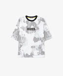 Tricou oversize pentru băiat, alb, cu imprimeu, Gulliver