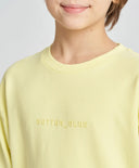 Hanorac de bază pentru copii galben Button Blue