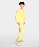 Joggeri de bază pentru copii, galbeni, cu talie elastică, Button Blue