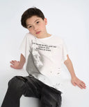 Тениска с къс ръкав бяла за МОМЧЕ основен изглед