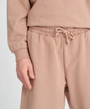 Pantaloni scurți lungi pentru copii, cu talie elastică, bej, Button Blue