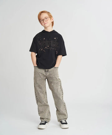 Blugi drepți pentru copii, gri, Button Blue