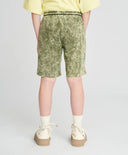 Pantaloni scurți pentru băiat, verzi, cu talie elastică, Button Blue