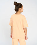 Tricou de bază pentru copii, portocaliu, cu mânecă scurtă, Button Blue