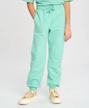 Joggeri de bază, căptușiți, pentru copii, verzi, cu talie elastică, Button Blue