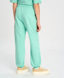 Joggeri de bază, căptușiți, pentru copii, verzi, cu talie elastică, Button Blue