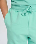 Joggeri de bază, căptușiți, pentru copii, verzi, cu talie elastică, Button Blue