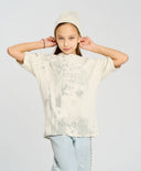 Тениска с къс ръкав бяла за МОМИЧЕ основен изглед