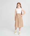 Sarafan Tricou cu fustă din in pentru fete multicolor Button Blue