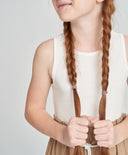 Sarafan Tricou cu fustă din in pentru fete multicolor Button Blue