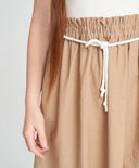 Sarafan Tricou cu fustă din in pentru fete multicolor Button Blue