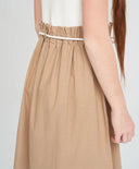 Sarafan Tricou cu fustă din in pentru fete multicolor Button Blue