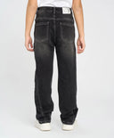 Blugi skinny pentru fată, gri, cu cusături laterale oblice, Button Blue