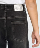 Blugi skinny pentru fată, gri, cu cusături laterale oblice, Button Blue