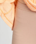 Colanți pentru fată, maro, cu talie elastică și imprimeu, Button Blue