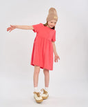 Rochie cu mâneci scurte pentru fete, corai, cu buzunare Button Blue